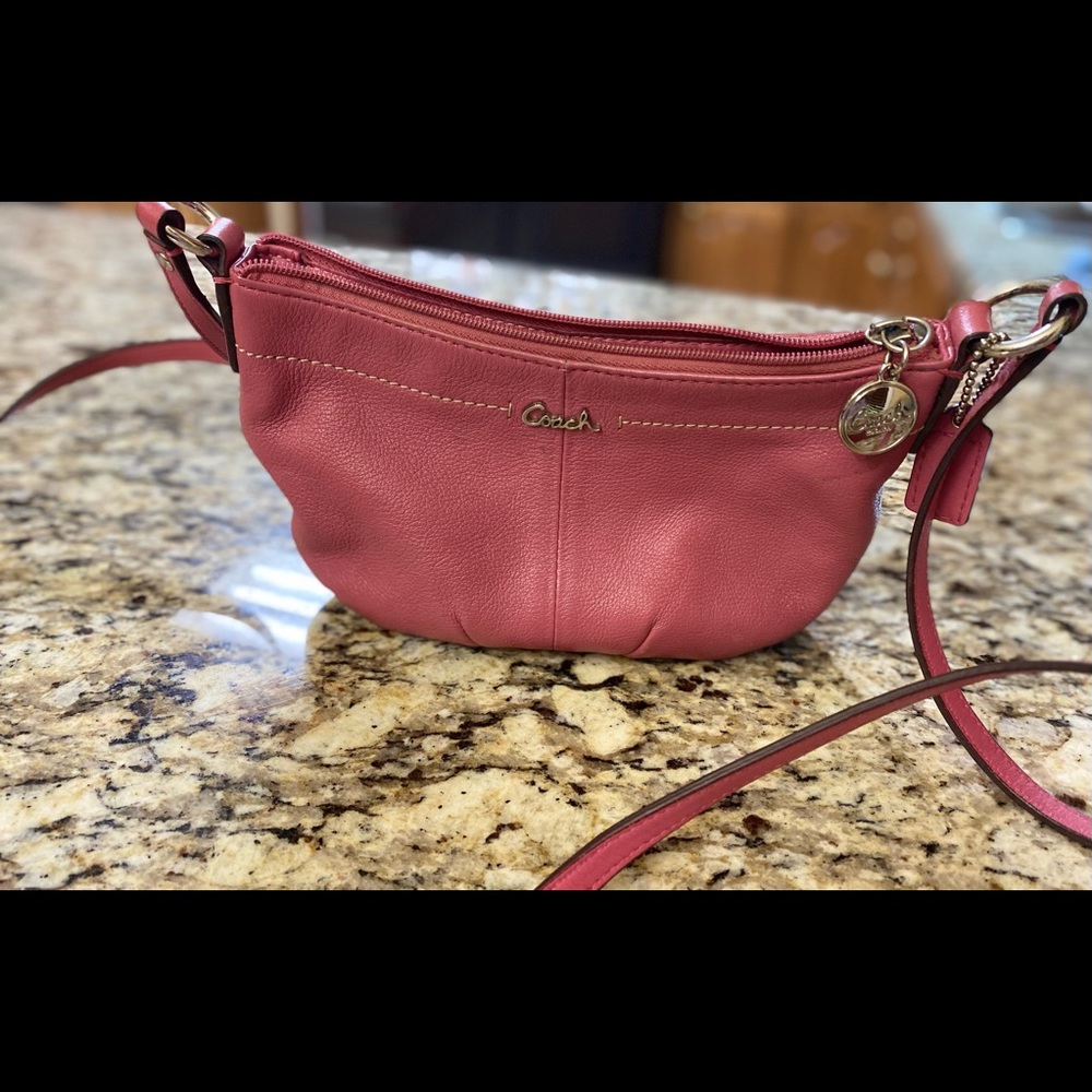 Pink Leather Coach Crossboy